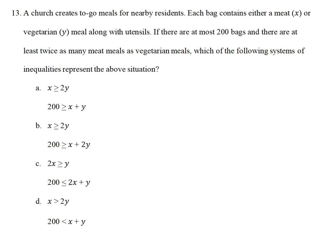 My Virtual Math Sample Question
